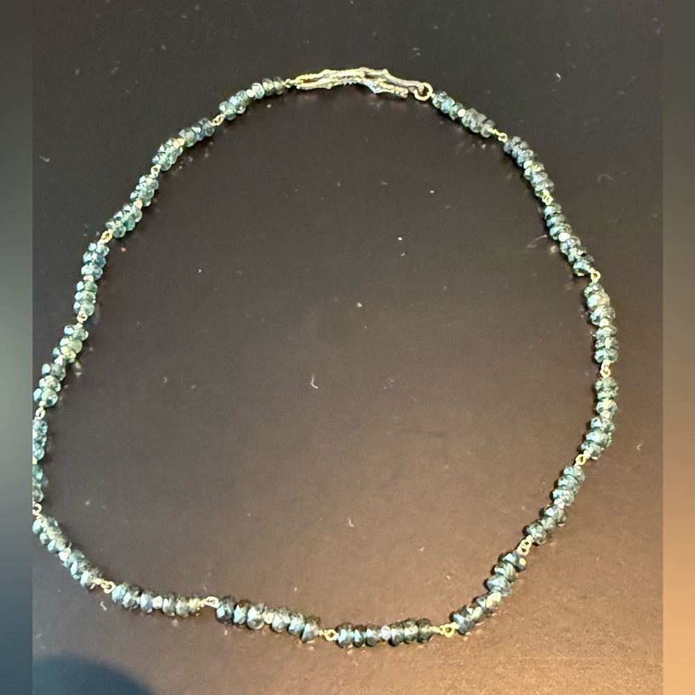 18k Sapphire Bead Necklace - Eve J Alfille - Picture 2 of 10